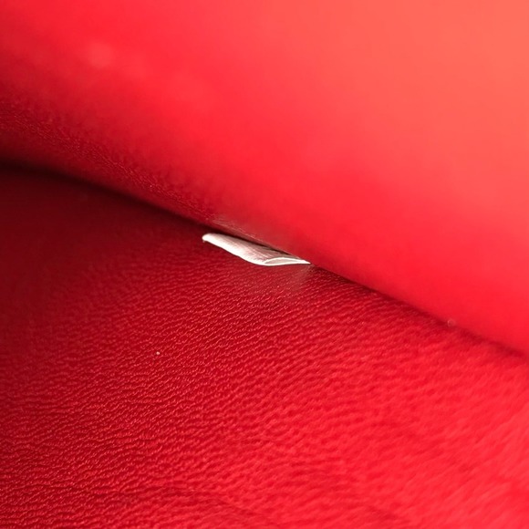 Prada Double Tote Bag Leather Shoulder Bag Black Red - Picture 5 of 16